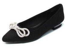 Jones New York Quinnie Rhinestone Bow Flat Loafer (Women's) - Black - Sz 7.5 M