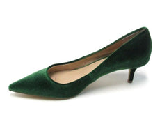 Jewel Badgley Mischka Enola Kitten Heel Pump (Women's) - Green Velvet - Sz 7.5 M