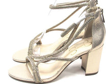 Jessica Simpson Shiny Rhinestone Heel (Women's) - Gold - Sz 7.5 M