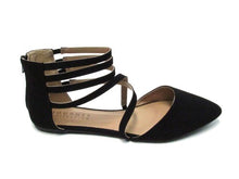 Journee Collection Marlee Pointed Toe Flat Sandal (Women's) - Black - Sz 10 M