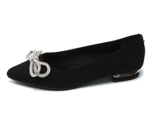 Jones New York Quinnie Rhinestone Bow Flat Loafer (Women's) - Black - Sz 7.5 M
