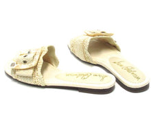 Sam Edelman Bambi Raffia Flat Slide Sandal (Women's) - Linen - Sz 7.5 M