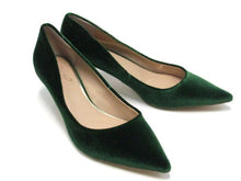 Jewel Badgley Mischka Enola Kitten Heel Pump (Women's) - Green Velvet - Sz 7.5 M