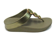 FitFlop Halo Bead-Circle Toe-Post Flat Sandal (Women's) - Camo Green - Sz 8 M