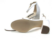Nine West Toniann Block Heel Sandal (Women's) - White - Sz 7.5 M