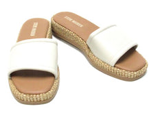 Steve Madden Boardwalk Espadrille Slide Sandal (Women's) - Bone Leather - Sz 9 M