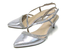 LifeStride Arlo Rhinestone Slingback Dress Pump (Women's) - Silver - Sz 11 W