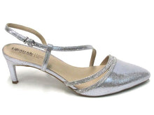 LifeStride Arlo Rhinestone Slingback Dress Pump (Women's) - Silver - Sz 11 W