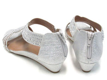 Style & Co Ginifur Embellished Wedge Sandal (Women's) - Silver - Sz 7.5 M