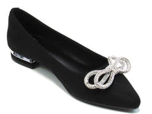 Jones New York Quinnie Rhinestone Bow Flat Loafer (Women's) - Black - Sz 7.5 M
