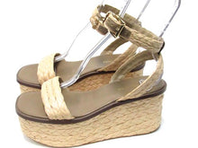 Michael Kors Sandra Flatform Ankle Strap Sandal (Women's) - Husk - Sz 9 M