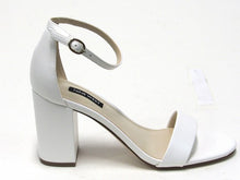 Nine West Toniann Block Heel Sandal (Women's) - White - Sz 7.5 M