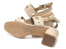 Kate Spade Spade Flower Studded Block Heel Sandal (Women's) - Beige - Sz 5.5 B