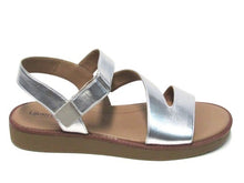 LifeStride Waverly Flatform Ankle Strap Sandal (Women's) - Silver - Sz 10 M