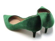 Jewel Badgley Mischka Enola Kitten Heel Pump (Women's) - Green Velvet - Sz 7.5 M
