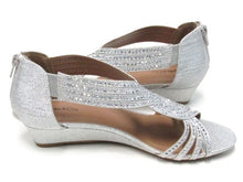 Style & Co Ginifur Embellished Wedge Sandal (Women's) - Silver - Sz 7.5 M