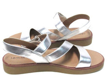 LifeStride Waverly Flatform Ankle Strap Sandal (Women's) - Silver - Sz 10 M