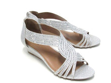 Style & Co Ginifur Embellished Wedge Sandal (Women's) - Silver - Sz 7.5 M