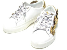 Karl Lagerfeld Georgia Fashion Sneaker (Women's) - White/Gold - Sz 7.5 M