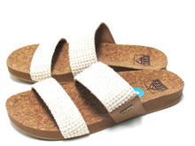 Reefs Cushion Vista Textile Flat Footbed Sandal (Women's) - White - Sz 7 M