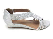 Style & Co Ginifur Embellished Wedge Sandal (Women's) - Silver - Sz 7.5 M