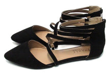Journee Collection Marlee Pointed Toe Flat Sandal (Women's) - Black - Sz 10 M