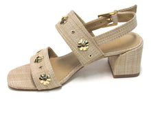Kate Spade Spade Flower Studded Block Heel Sandal (Women's) - Beige - Sz 5.5 B