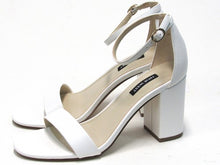 Nine West Toniann Block Heel Sandal (Women's) - White - Sz 7.5 M