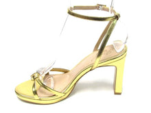 Badgley Mischka Fila Sandal Slim Block Heel Sandal (Women's) - Gold - Sz 7 M