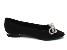 Jones New York Quinnie Rhinestone Bow Flat Loafer (Women's) - Black - Sz 7.5 M