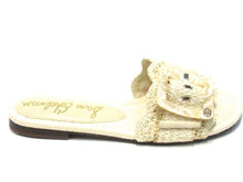 Sam Edelman Bambi Raffia Flat Slide Sandal (Women's) - Linen - Sz 7.5 M