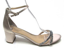 Badgley Mischka Joanne Block Heel Sandal (Women's) - Champagne Satin - Sz 9.5 M
