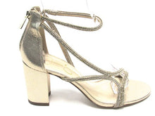 Jessica Simpson Shiny Rhinestone Heel (Women's) - Gold - Sz 7.5 M