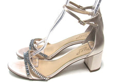 Badgley Mischka Joanne Block Heel Sandal (Women's) - Champagne Satin - Sz 9.5 M