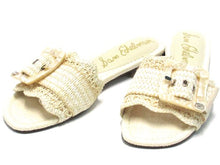 Sam Edelman Bambi Raffia Flat Slide Sandal (Women's) - Linen - Sz 7.5 M
