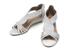 Style & Co Ginifur Embellished Wedge Sandal (Women's) - Silver - Sz 7.5 M