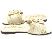 Sam Edelman Bambi Raffia Flat Slide Sandal (Women's) - Linen - Sz 7.5 M