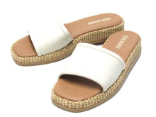 Steve Madden Boardwalk Espadrille Slide Sandal (Women's) - Bone Leather - Sz 9 M