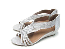 Style & Co Ginifur Embellished Wedge Sandal (Women's) - Silver - Sz 7.5 M