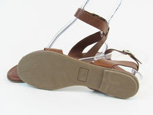 Sun + Stone Miiah Flat Sandal (Women's) - Cognac - Sz 8 M