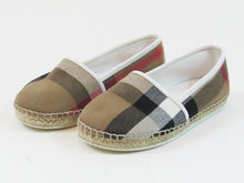 Burberry Kid Check Espadrille Flat - Off White/Tan - 27 (Kid)