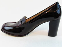 Michael Kors Patent Leather Block Heeled Pump - Wine - 9 M