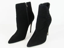 Something Navy Arianna Ruched Bootie (Women) - Suede Black - Sz 7 M; 37.5 EU