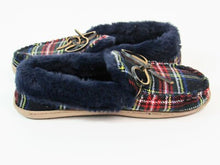 1901 Poppy Faux Fur Lined Moc Slipper - Navy/Red - 7 M