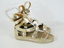 Rebecca Minkoff Gila Platform Espadrille Sandal - Gold - Sz 35.5 EU; 5.5 US