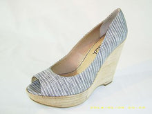 Splendid Women's Layla Striped Platform Wedge - Smoke Linen - 9.5 M
