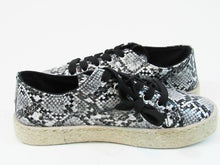 Olivia Miller Lace-up Sneaker (Women's) - Black Snake Print - Sz 6; 36 EU