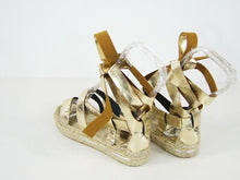 Rebecca Minkoff Gila Platform Espadrille Sandal - Gold - Sz 35.5 EU; 5.5 US