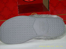 Charter Club Women's Micro-Velour Faux Fur Slippers - Grey - Sz Small (5-6)