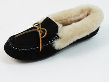 Fleece Lined Moccasin Slipper (Women's) - Black - Sz 40 EU